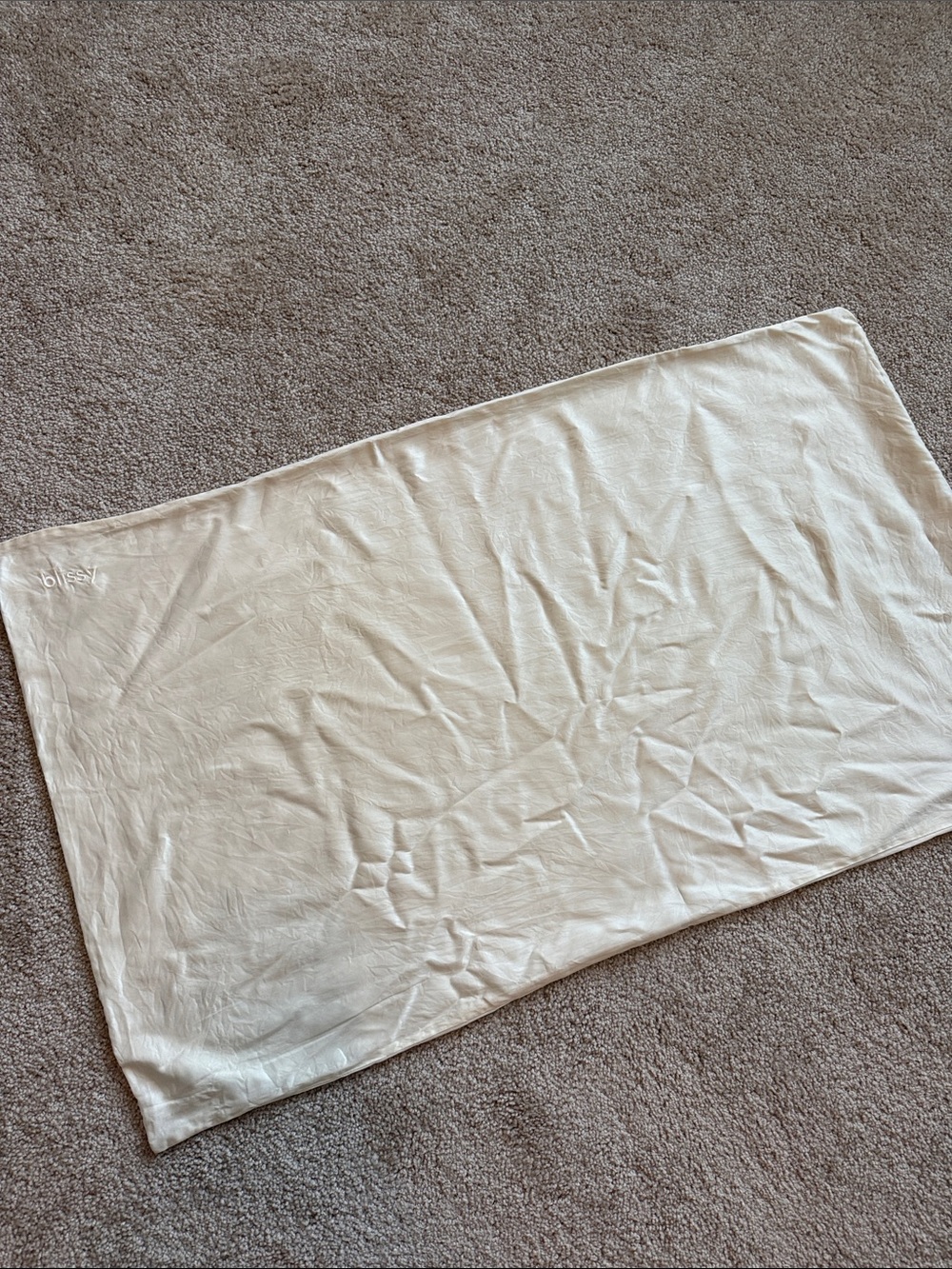 Blissy 100% Mulberry Silk Cream King Size Pillowcase